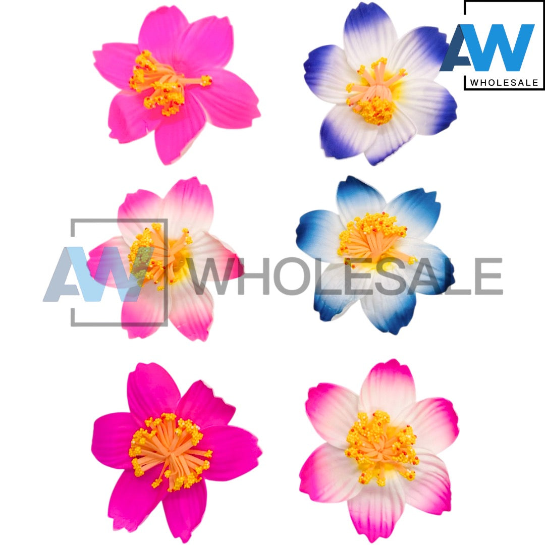 HPN-2594 (12 pcs) Realistic Flower Hair Clips
