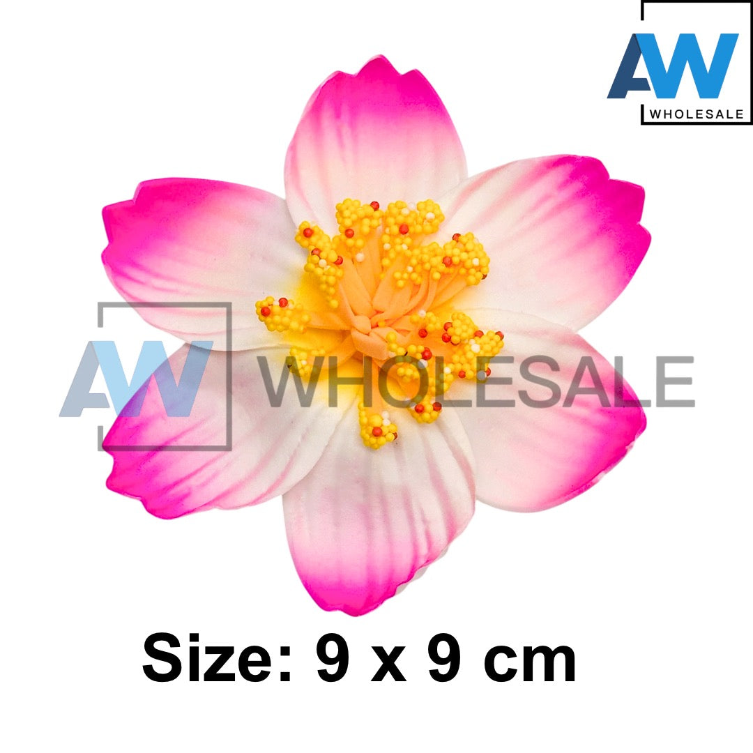 HPN-2594 (12 pcs) Realistic Flower Hair Clips