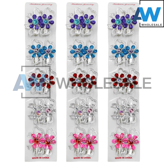 HPN-25A (10 pcs) Gemstone Hair Clips