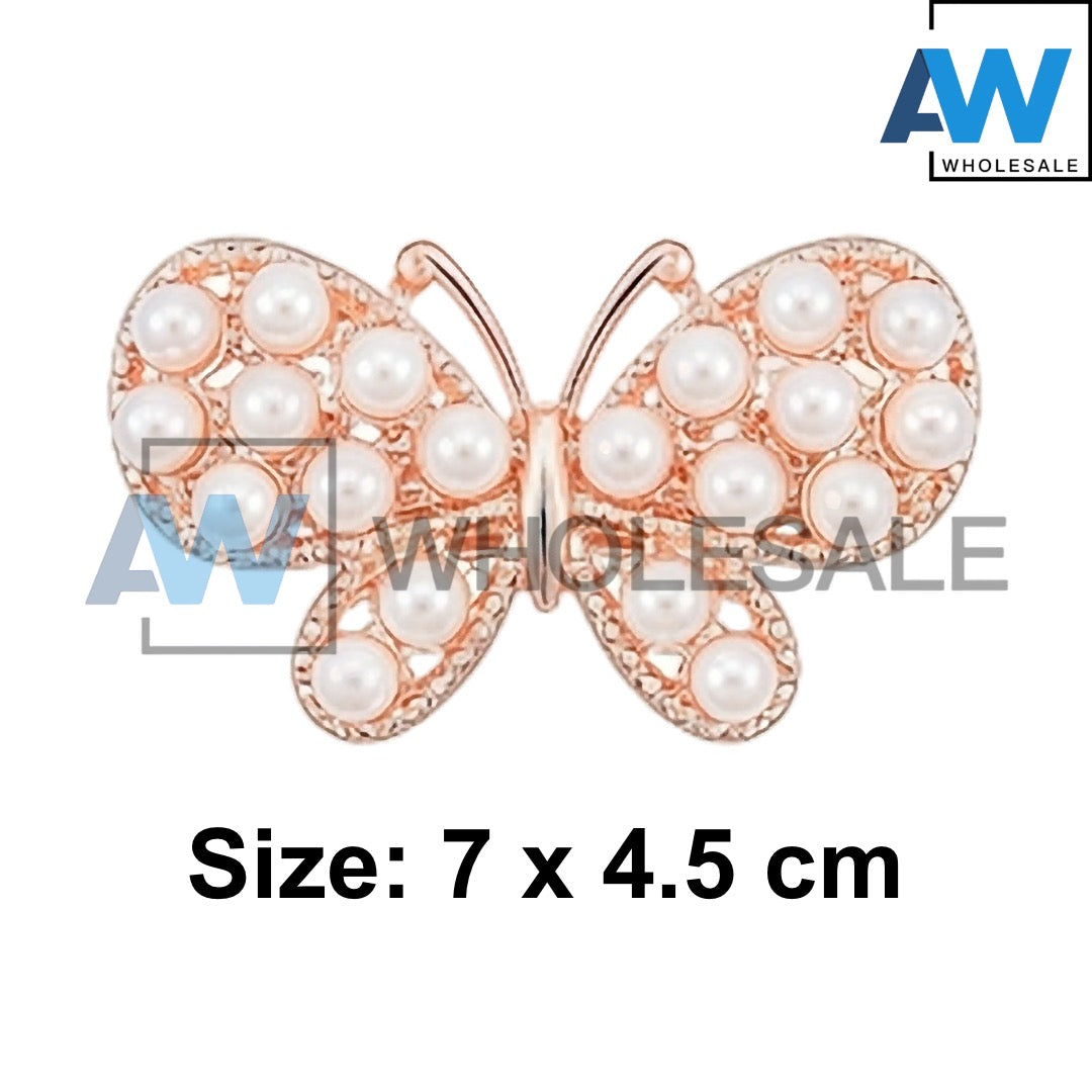 HPN-2607 (12 pcs) Pearl Metallic Hair Clips