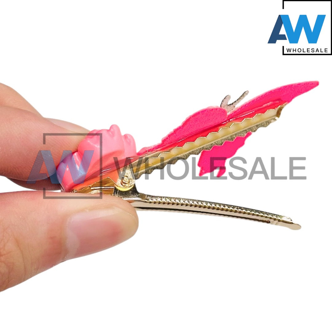 HPN-2616 (10 pcs) Glitter Butterfly Hair Clips