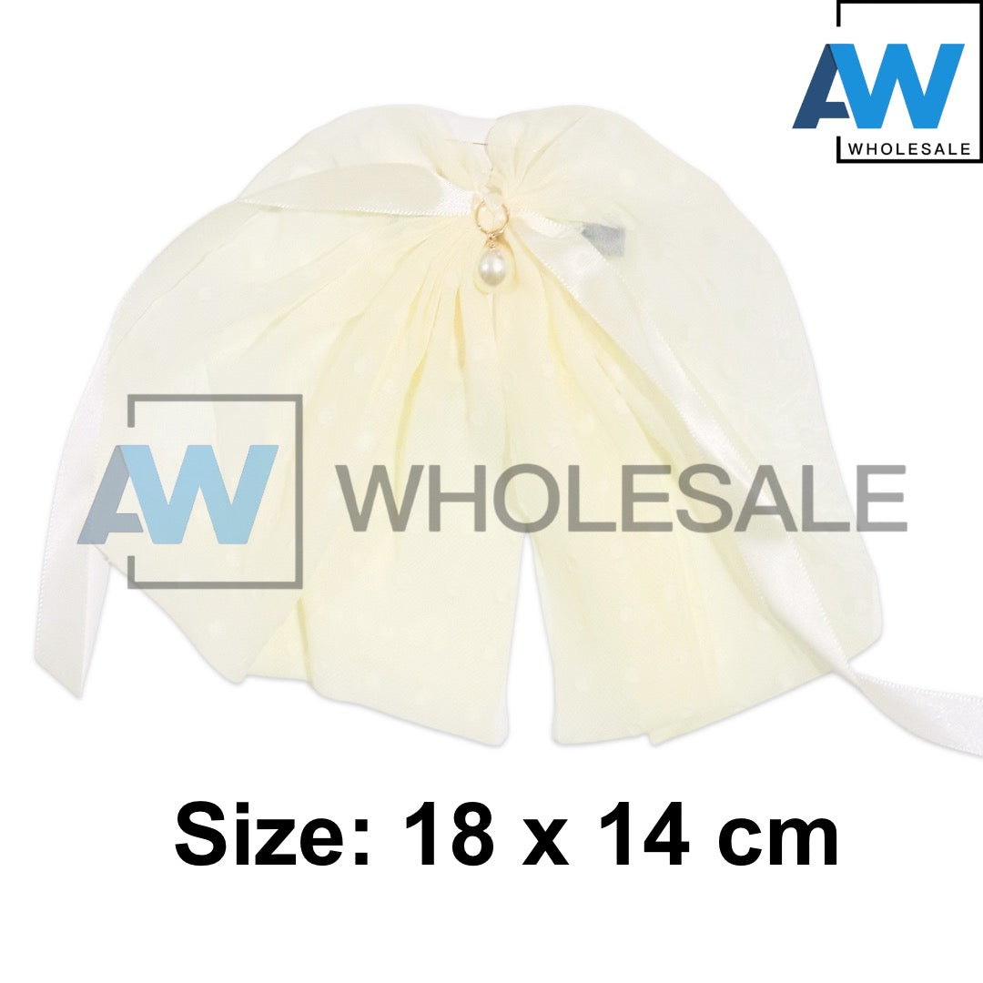 HPN-2620 (12 pcs) Ornament Ribbon Bow Hair Clips