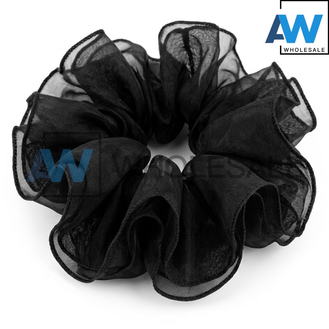 HPN-2623 (10 pcs) Double Layer Mesh Scrunchies Hair Ties