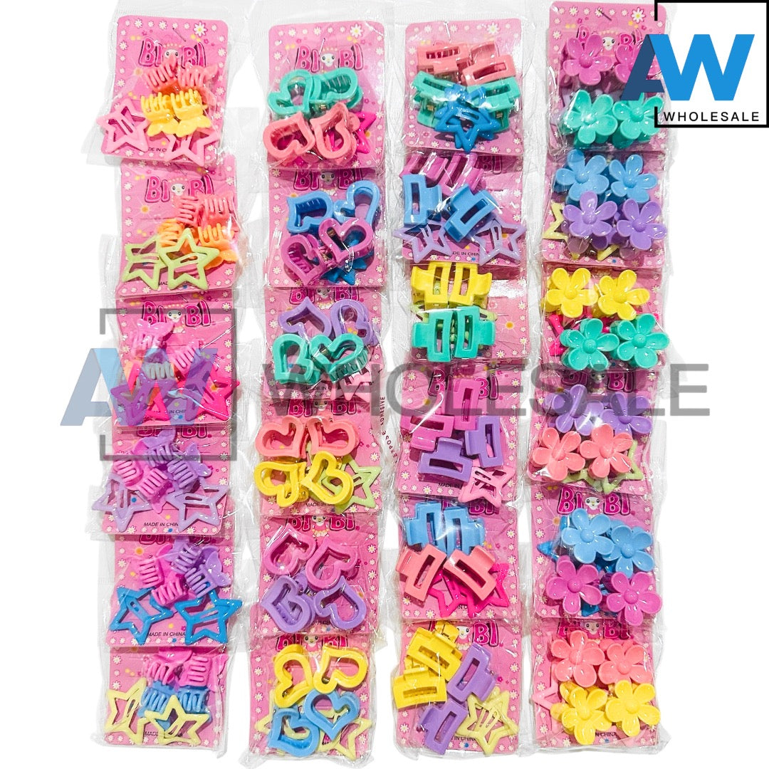 HPN-2631 (6 sets) 6 in 1 Plastic + Snap Hair Clip Set