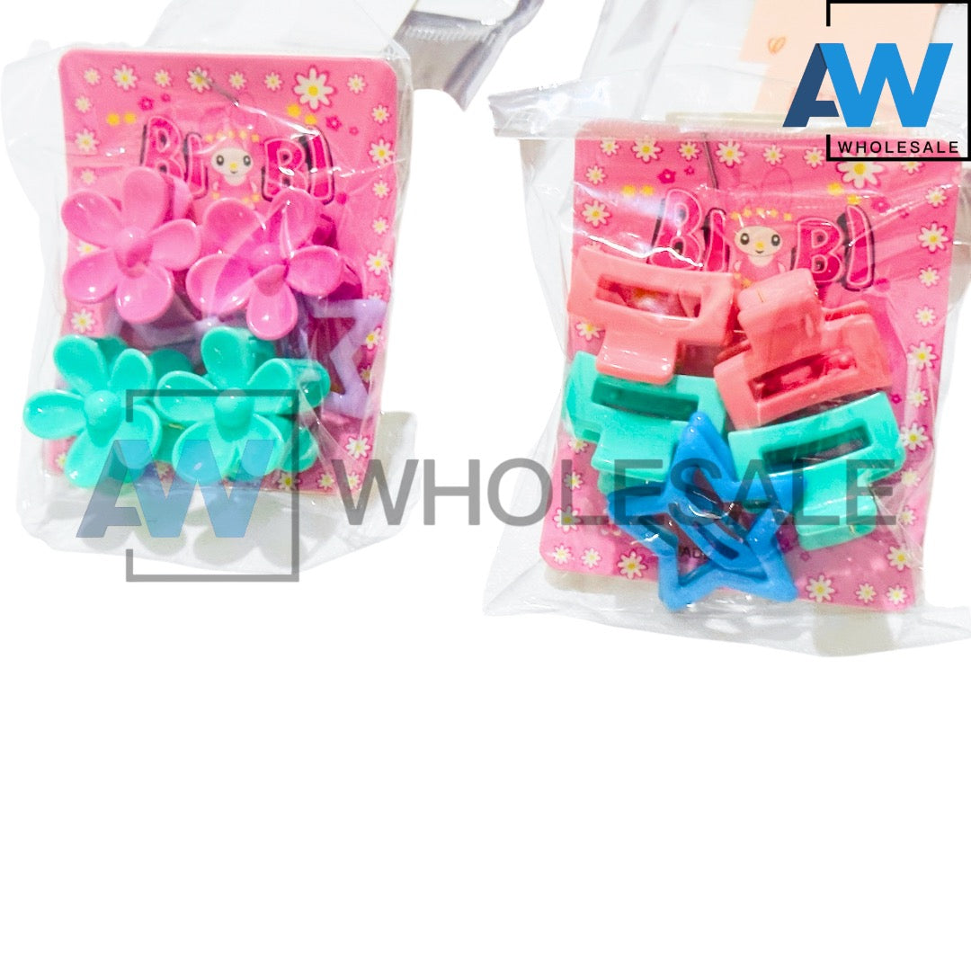 HPN-2631 (6 sets) 6 in 1 Plastic + Snap Hair Clip Set