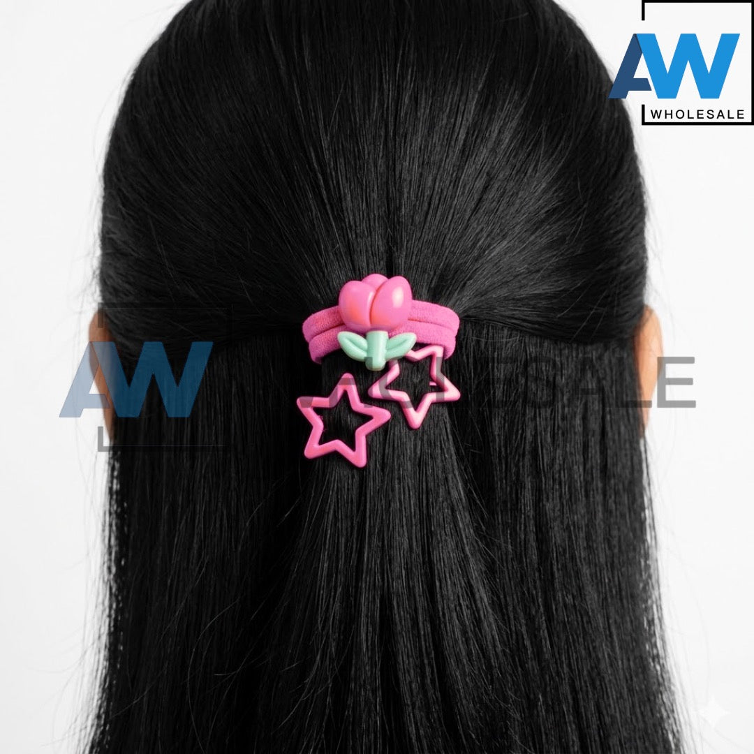 HPN-2634 (12 cards) 8 in 1 Hair TIe + Hair Clip Set