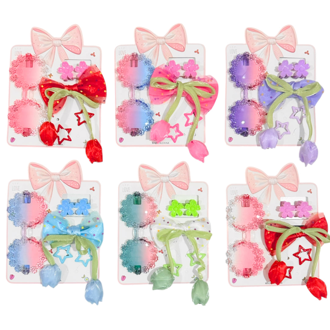 HPN-2635 (12 cards) Tulip Ribbon Sun Glasses Set