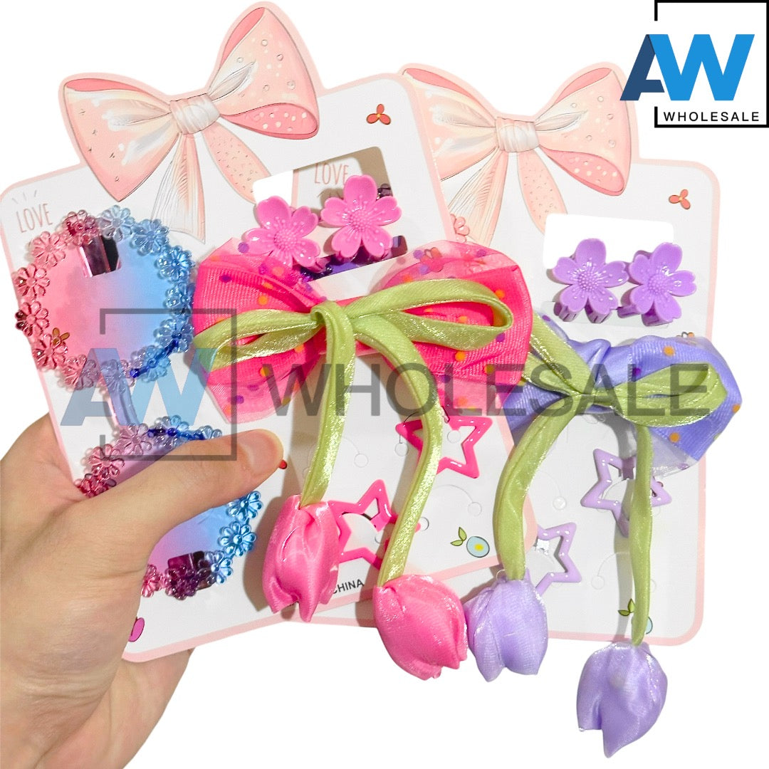 HPN-2635 (12 cards) Tulip Ribbon Sun Glasses Set