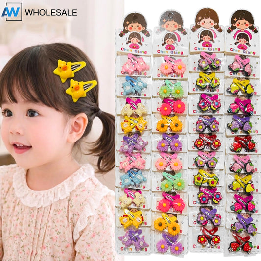 HPN-2640 (1 card) Assorted Design Snap Hair Clips