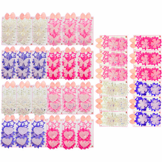 HPN-2650 (12 cards) 4 in 1 Star Snap Hair Clip Set