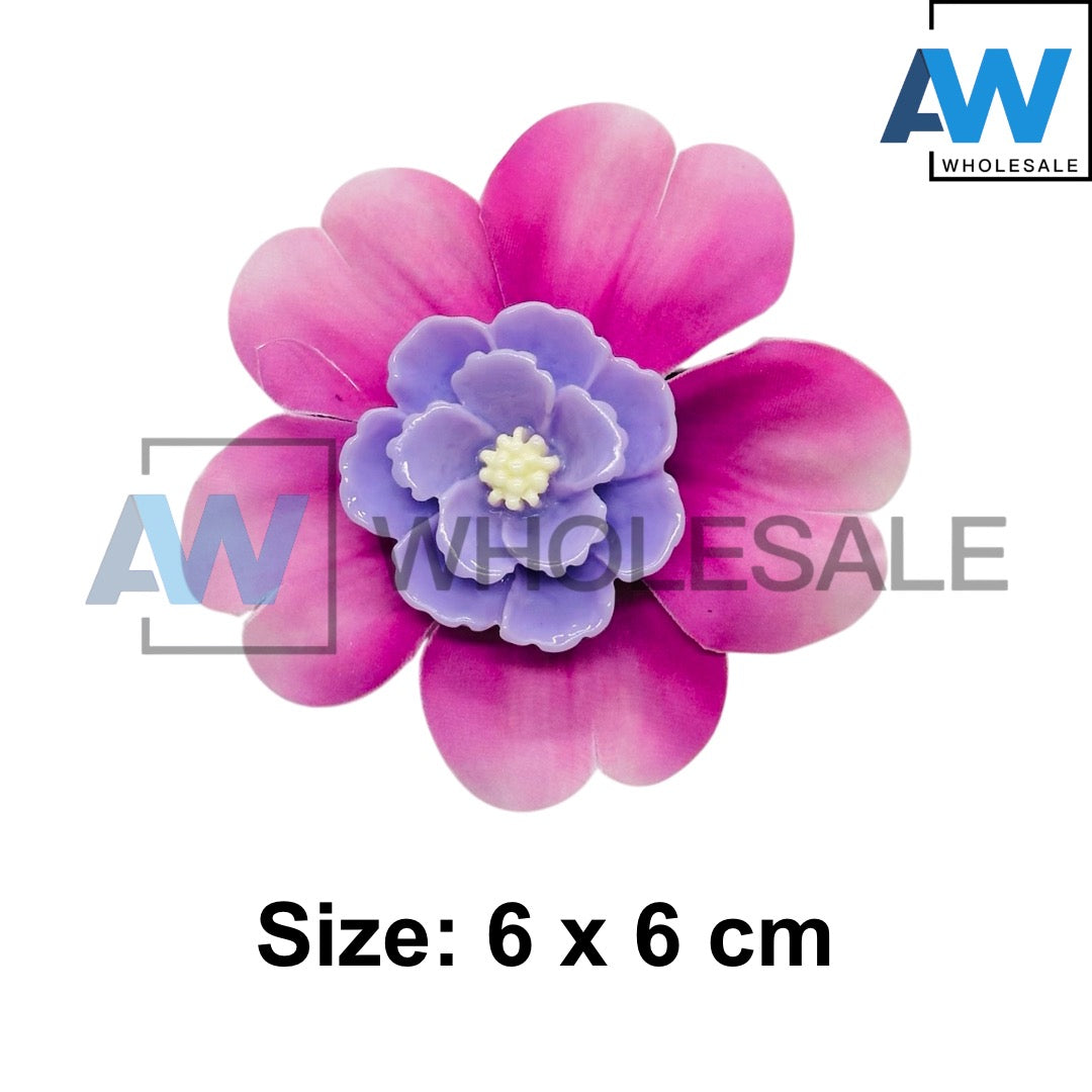 HPN-2653 (10 pcs) Double Layer Flower Hair Clip Set