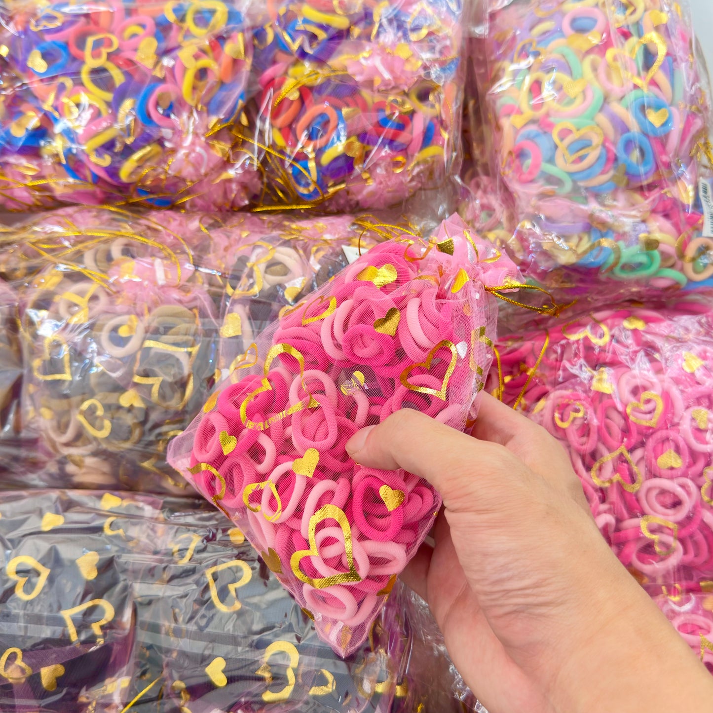 HPN-2778 (12 bags) Towel Hair Tie in Organza Bag