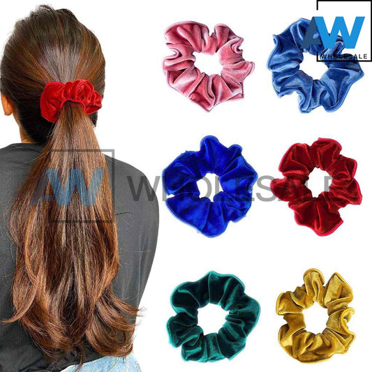 HP-618 (10 pcs) Velvet Scrunchies Hair Ties