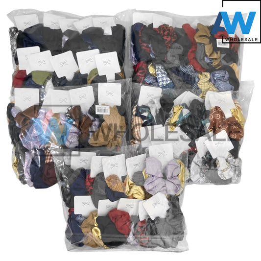 HPN-673 (30 pcs) Asssorted Scrunchies Hair Ties