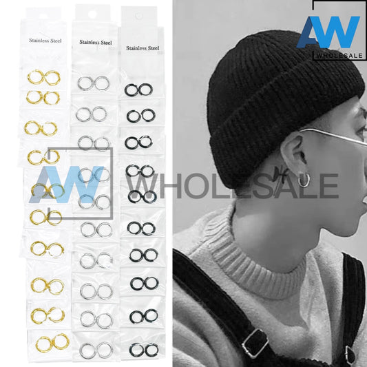 EA Hoop Listing (10 pairs) Stainless Steel Hoop Earrings