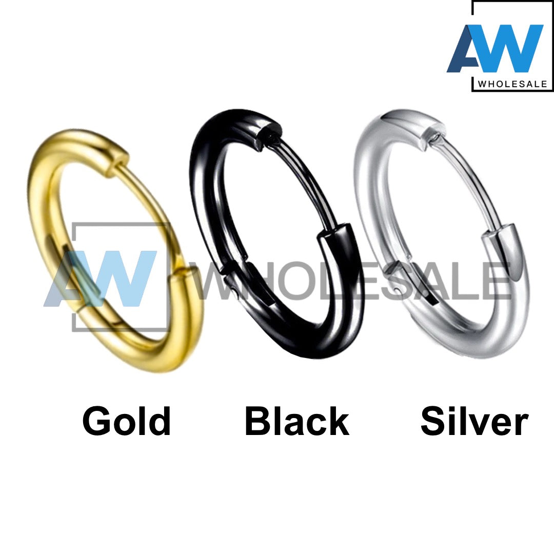 EA Hoop Listing (10 pairs) Stainless Steel Hoop Earrings