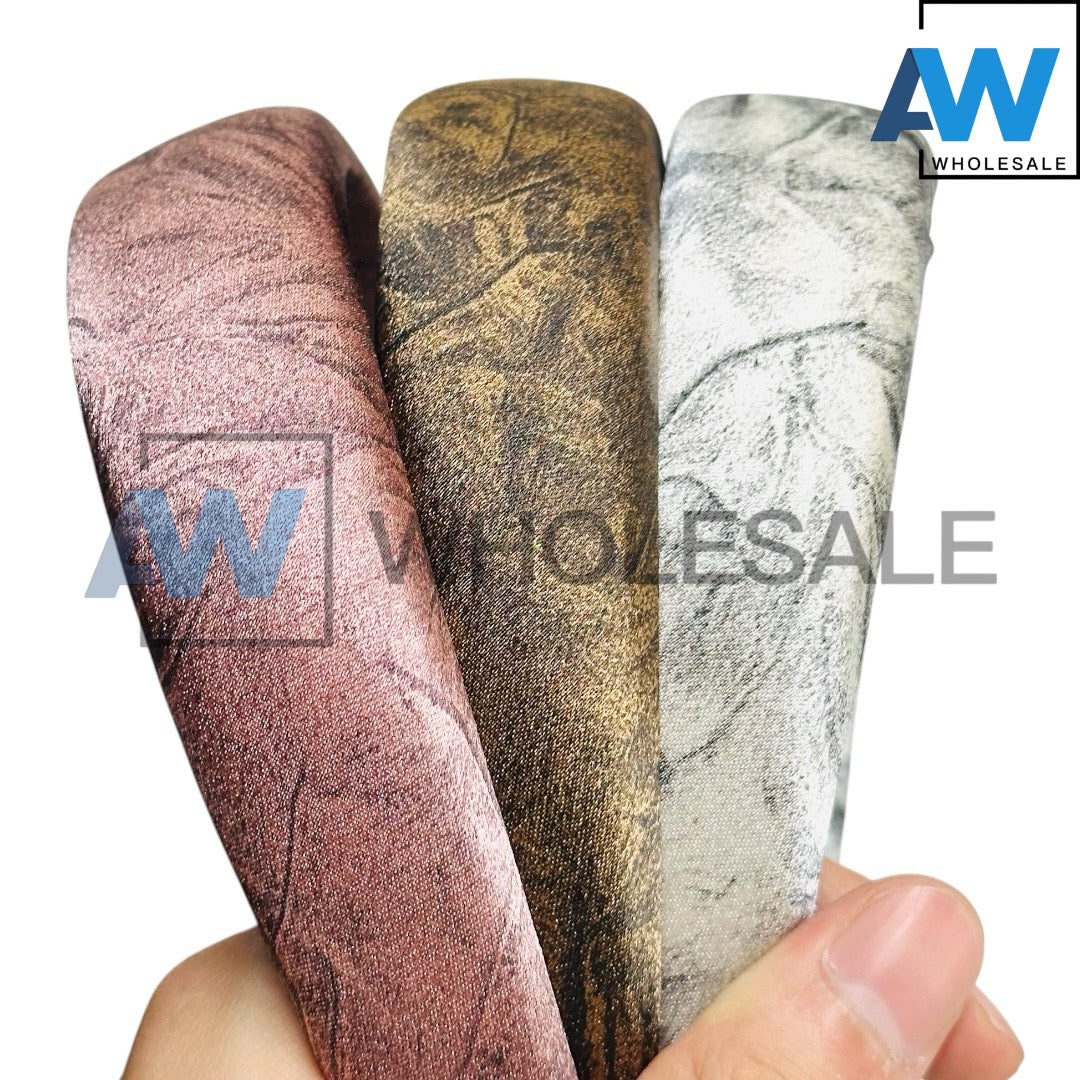 HB-1690 (12 pcs) Smoked Silk Fabric Headbands