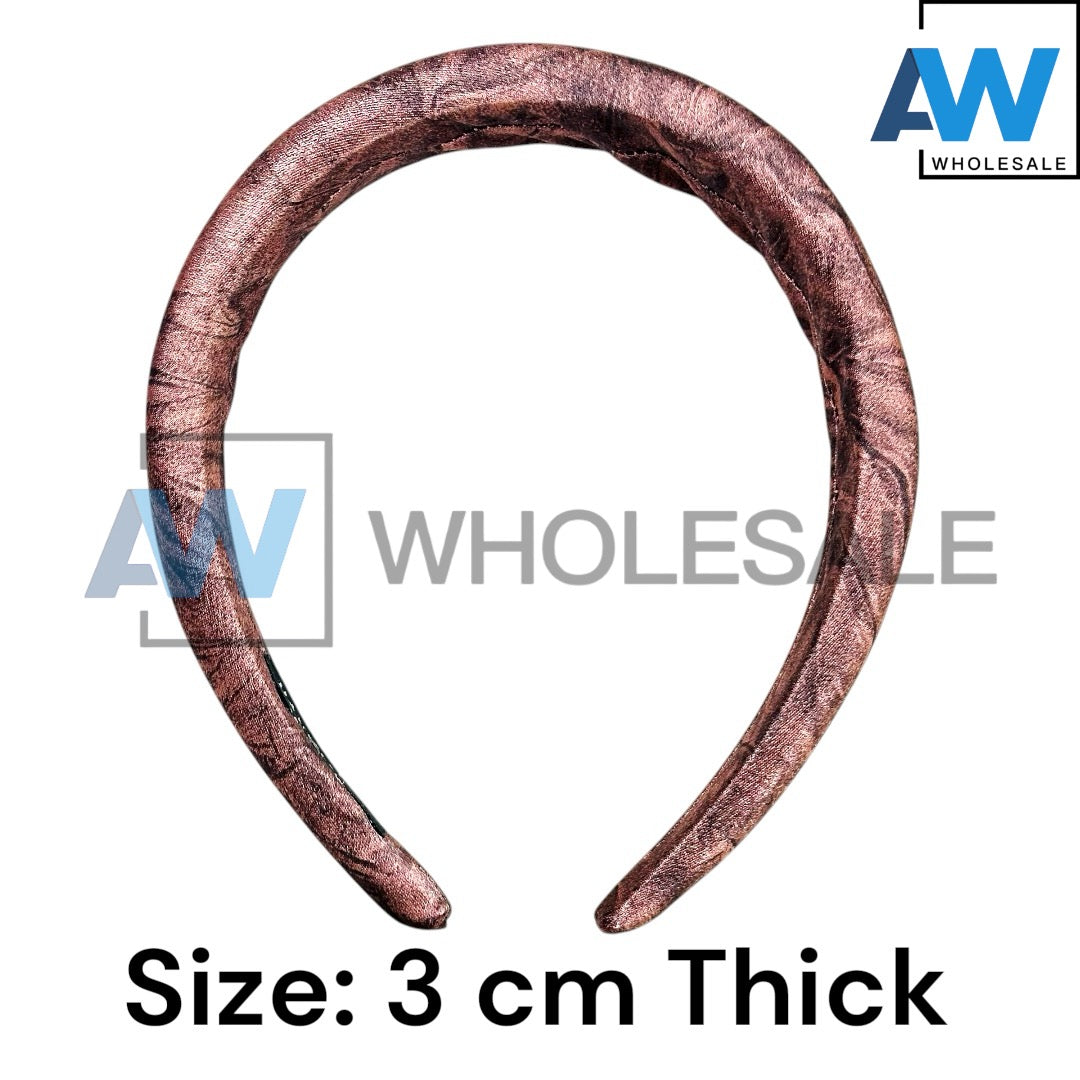HB-1690 (12 pcs) Smoked Silk Fabric Headbands