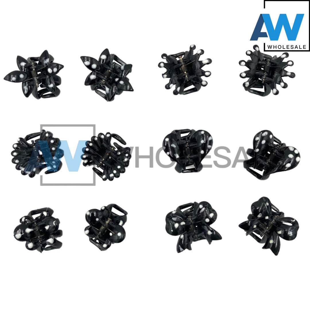 HC-04 (12 pcs) Glossy 2.5 cm Hair Clips