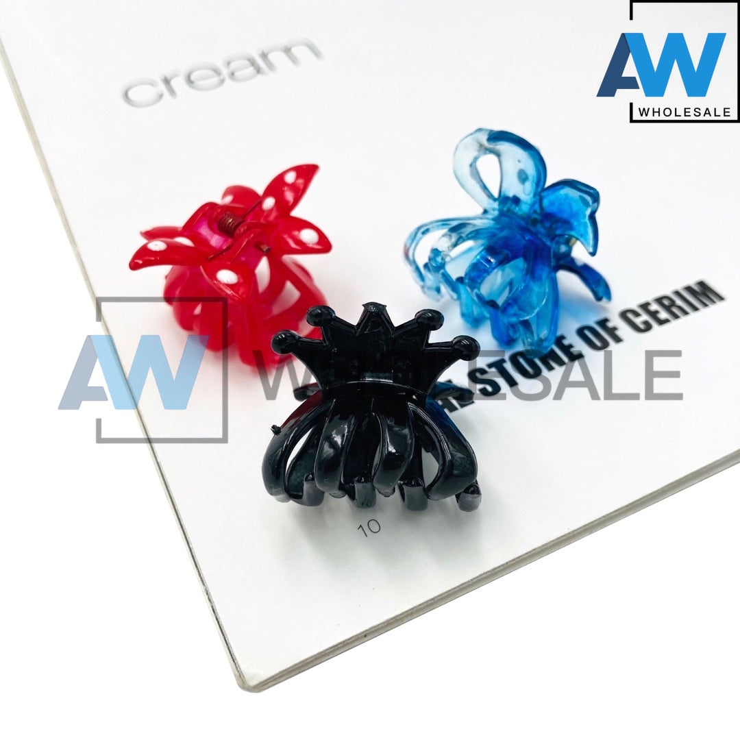 HC-04 (12 pcs) Glossy 2.5 cm Hair Clips