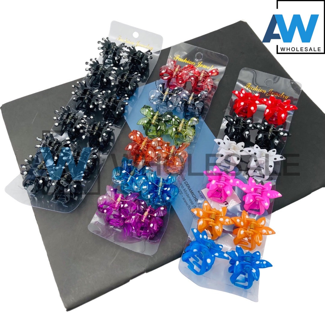 HC-04 (12 pcs) Glossy 2.5 cm Hair Clips