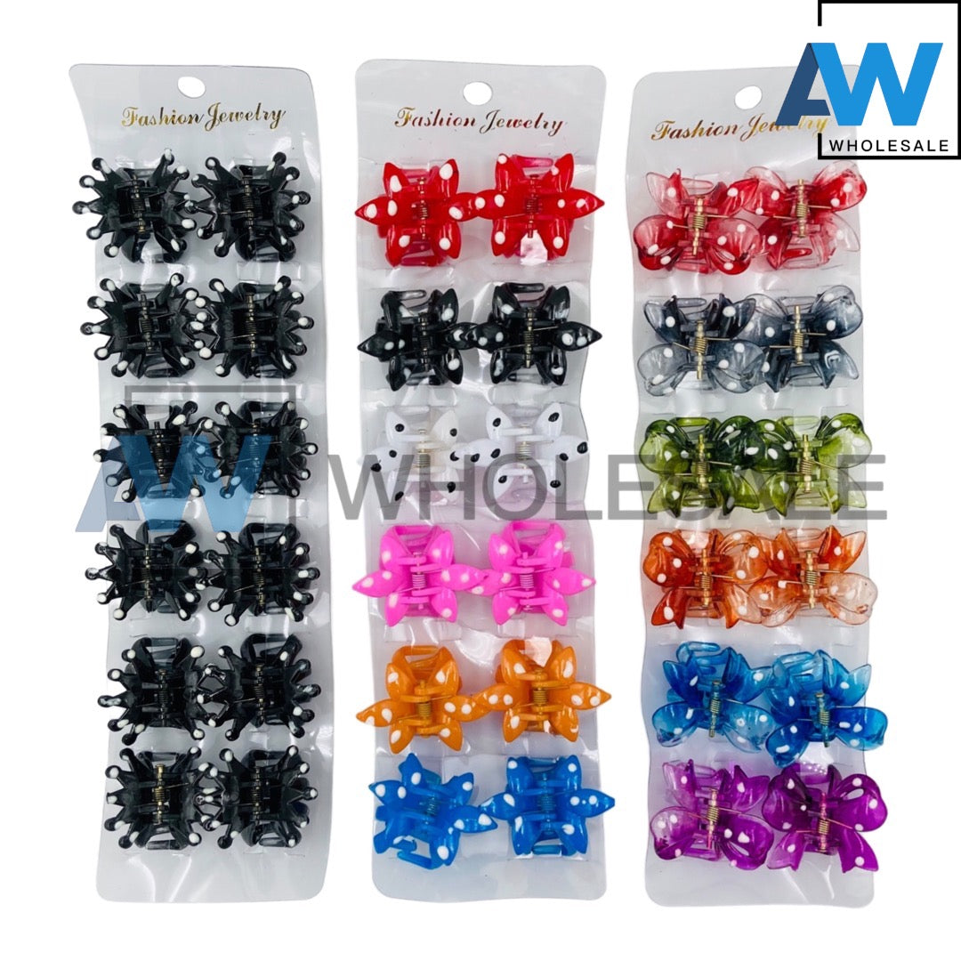 HC-04 (12 pcs) Glossy 2.5 cm Hair Clips