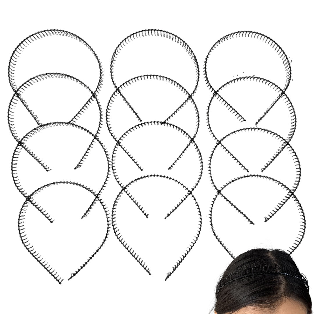 HB-1660 (12 pcs) Braided Metal Headbands
