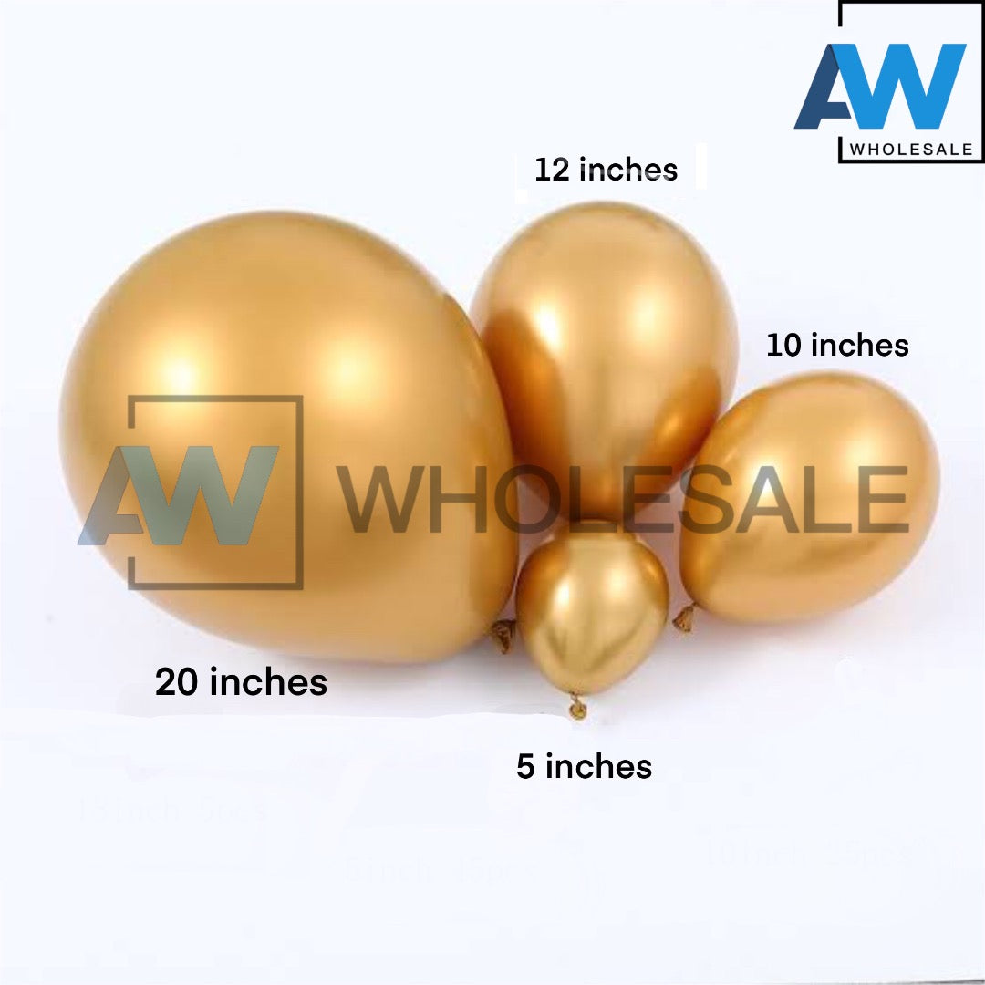 PS-140 (100 pcs) 5 Inch Metallic Balloons