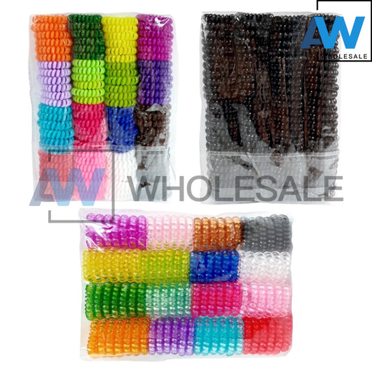 HPN-1114 [100 pcs] 3 cm Telephone Wire Hair Ties