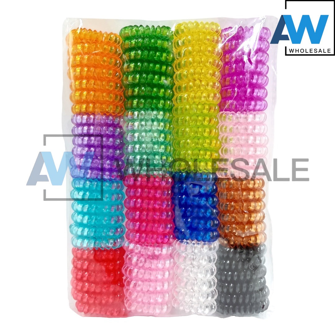 HPN-1114 [100 pcs] 3 cm Telephone Wire Hair Ties