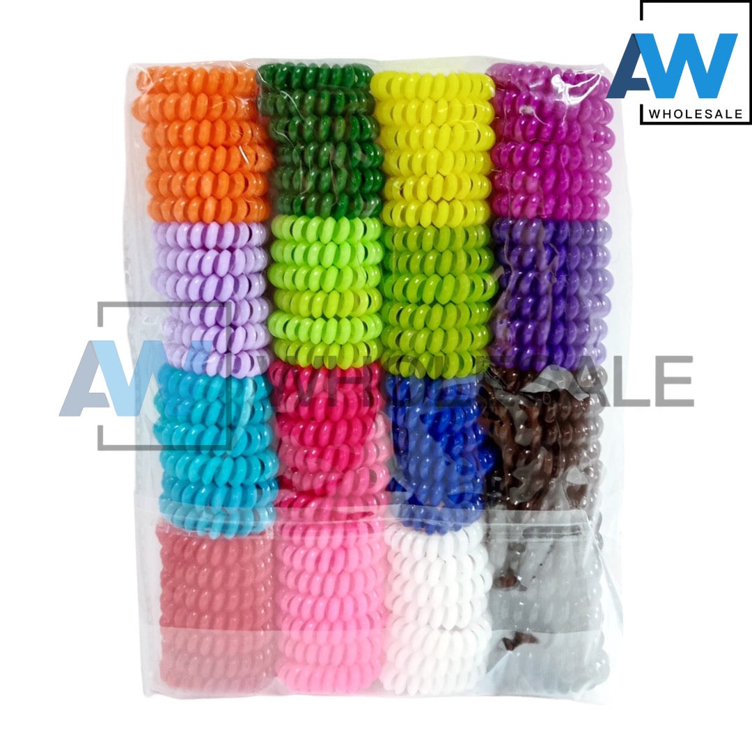 HPN-1114 [100 pcs] 3 cm Telephone Wire Hair Ties