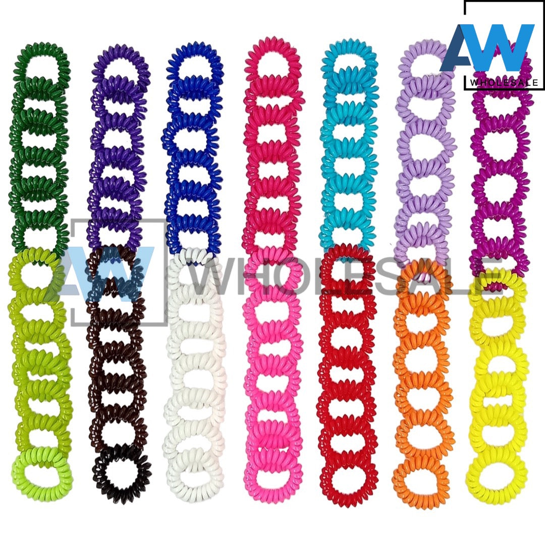 HPN-1114 [100 pcs] 3 cm Telephone Wire Hair Ties