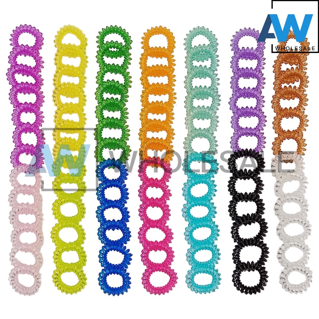 HPN-1114 [100 pcs] 3 cm Telephone Wire Hair Ties