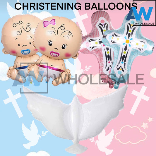 PS-337/PS-339 32 Inches Christening Foil Balloons