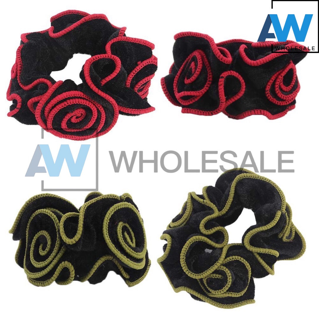 HP-105 (10 pcs) Velvet Scrunchies Hair Ties