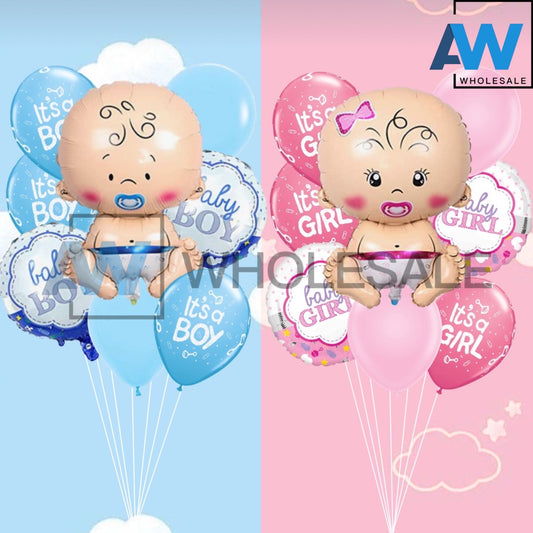 PS-276 (1 set) 9 in 1 Gender Reveal Balloon Set