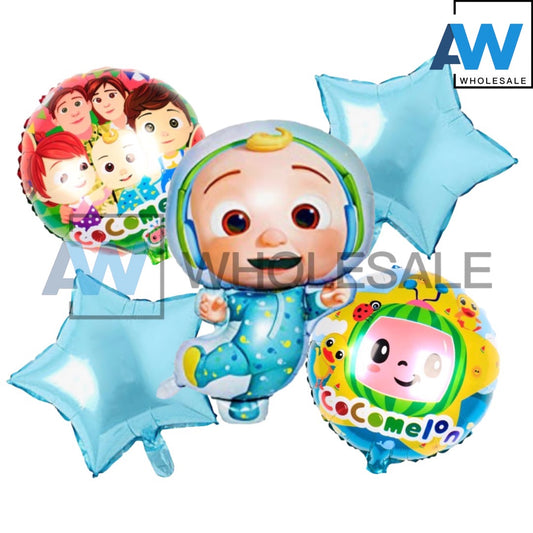 PS-453 (1 set) 5 in 1 Cocomelon Foil Balloon Set