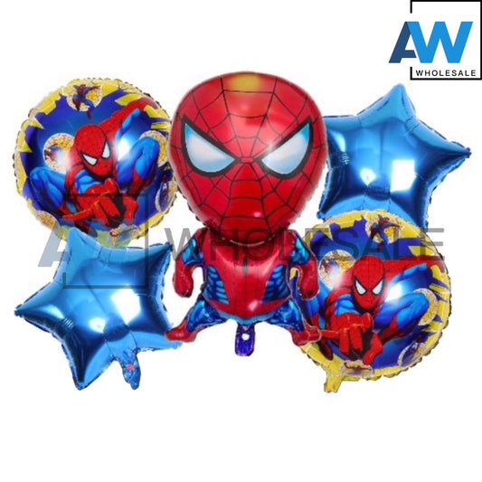 PS-137 (1 set) 5 in 1 Spiderman Foil Balloon Set