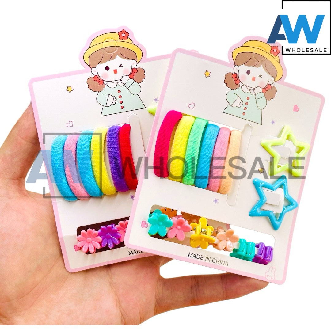 HPN-2410 (12 cards) 14 in 1 Star Hair Clip Set