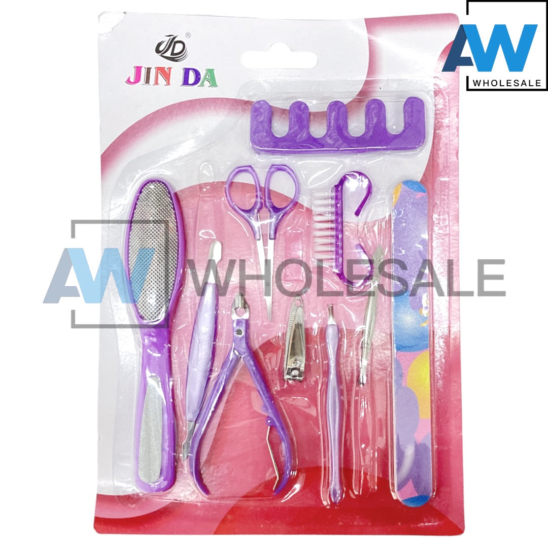 XP-1021 (1 card) 10 in 1 manicure nail set