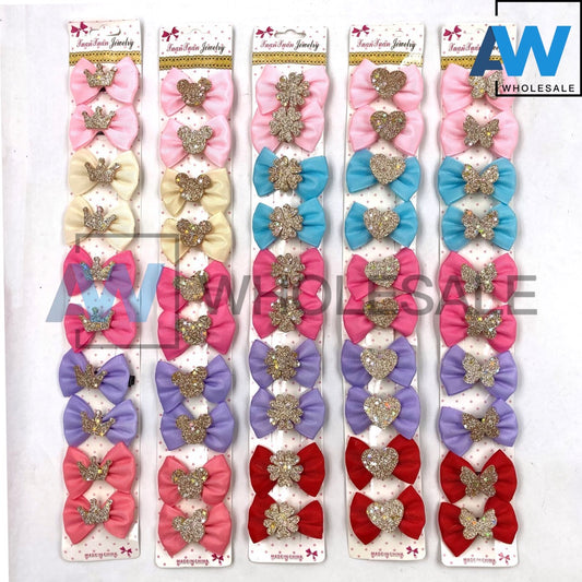 HPN-1286 (10 pcs) Glitter Sectioning Hair Clips