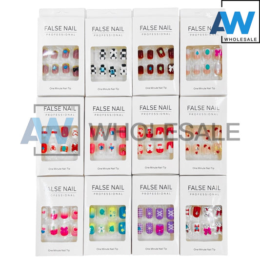 NA-44 (12 sets) 12 in 1 Nail Art Set With Adhesive