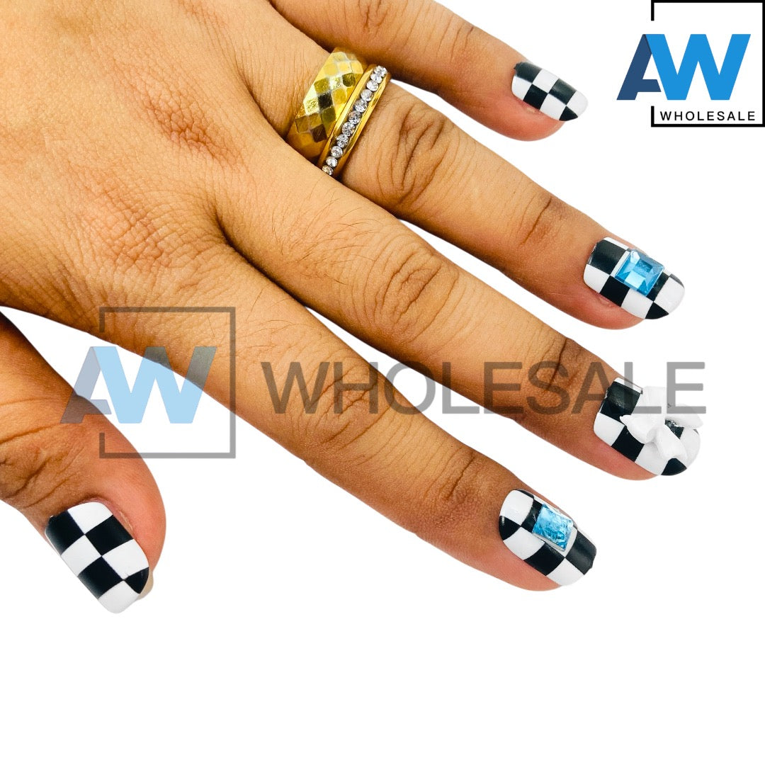 NA-44 (12 sets) 12 in 1 Nail Art Set With Adhesive