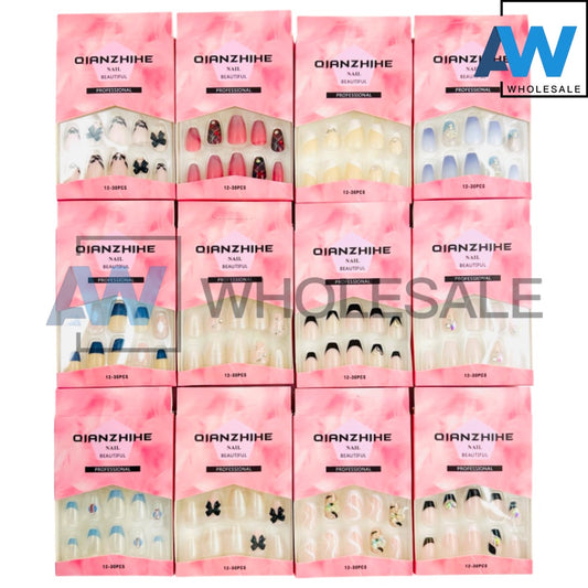 NA-50 (12 sets) 12 in 1 Nail Art Set With Adhesive