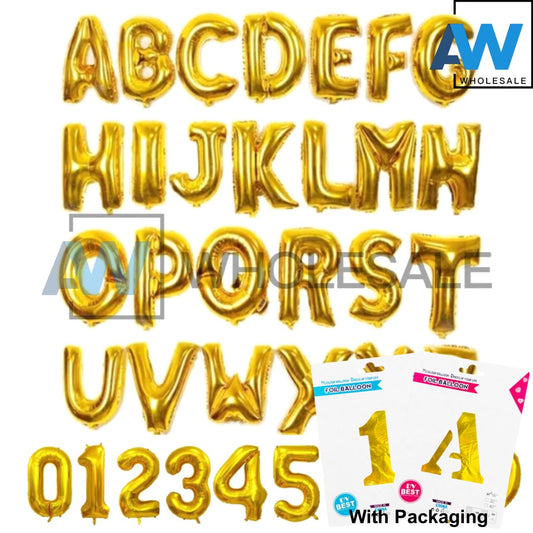 PS-01 (1 card) 16 Inches Letter & Number Foil Balloons