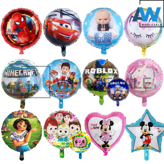 PS-09 (1 pc) Character Round Foil Balloons