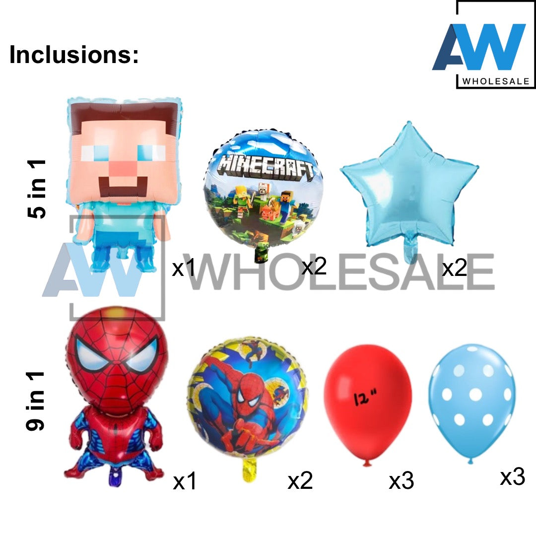 PS-137/PS-138 (1 set) 5 in 1 Character Foil Balloon Set