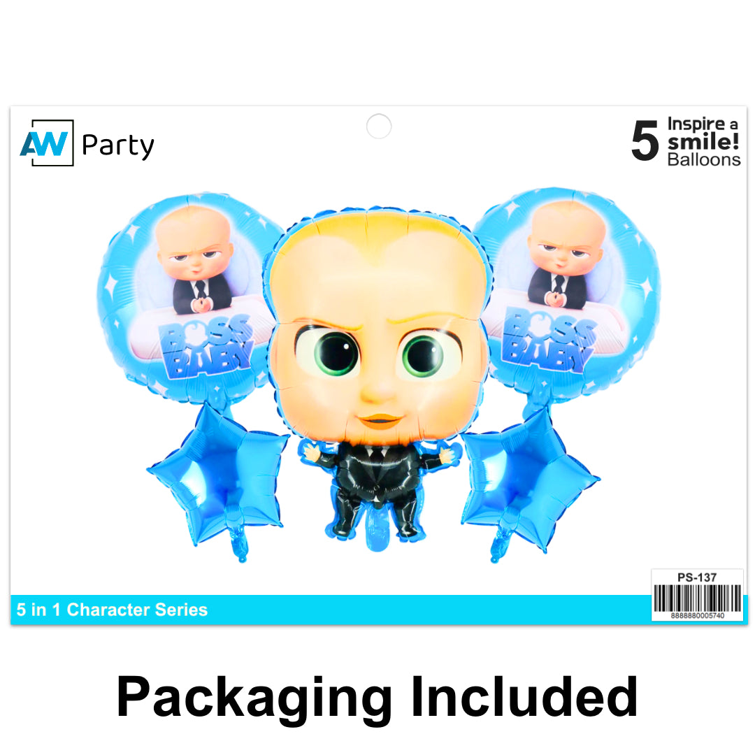 PS-137/PS-138 (1 set) 5 in 1 Character Foil Balloon Set