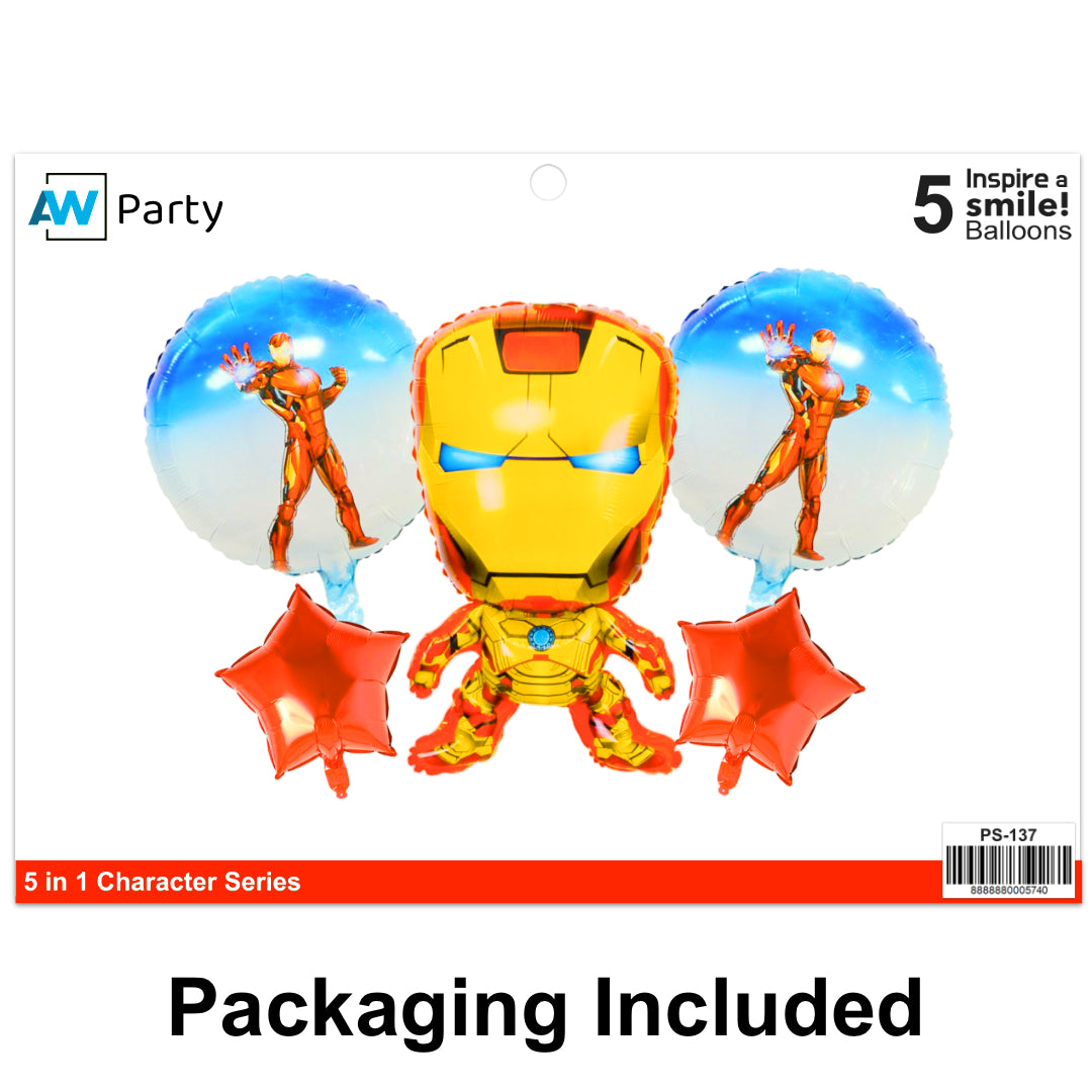 PS-137/PS-138 (1 set) 5 in 1 Character Foil Balloon Set