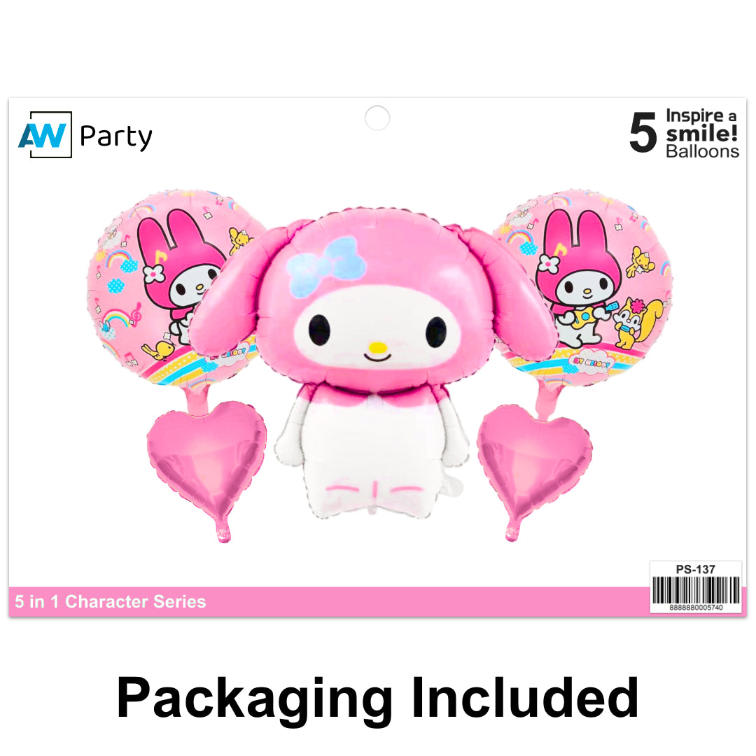 PS-137/PS-138 (1 set) 5 in 1 Character Foil Balloon Set